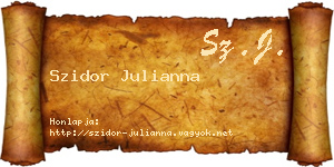 Szidor Julianna névjegykártya